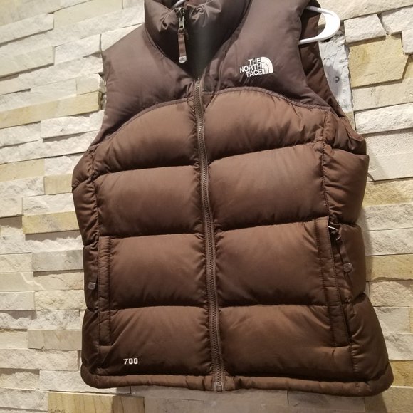 North Face Womens Small Brown Retro 96 Vintage Nuptse Puffer Vest Jacket Ladies - Picture 2 of 7